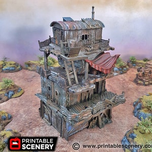 Slum Stacks for Wasteworld   Terrain, Gaslands, Post Apocalyptic, DnD, D&D, Dungeons and Dragons, 28mm 20mm