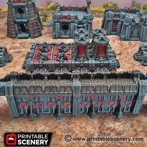 Sithic Fortified Walls DnD Miniature Terrain for Dungeons and Dragons, D&D, Wargaming, Pathfinder, Tabletop 28mm, Brave New Worlds, Eden