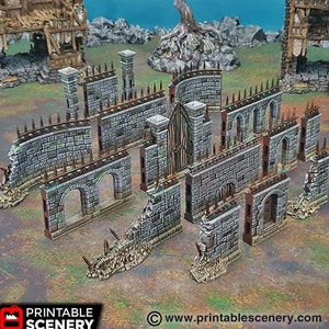 Arcanist’s Stone Walls DnD Miniature Terrain Set DnD Terrain for Dungeons and Dragons Terrain, D&D, D and D, Pathfinder