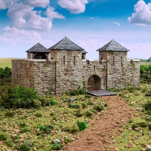 Norman Fort Walls DnD Terrain for Dungeons and Dragons, D&D, D and D, Miniature, Wargaming, Tabletop, Gifts