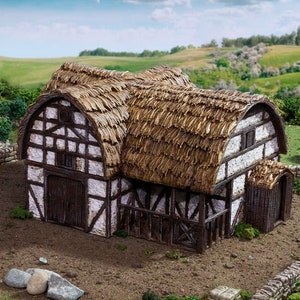 Medieval Country Stable DnD Terrain for Dungeons and Dragons, D&D, D and D, Miniature, Wargaming, Tabletop, Gifts