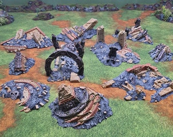 Eden Scatter Ruins DnD Terreno en miniatura para mazmorras y dragones, D&D, Wargaming, Pathfinder, Tabletop 28mm, Brave New Worlds, Eden