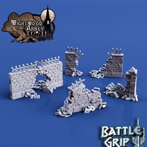DnD Medieval Modular Walls – Ruins Set Fantasy Terrain | DnD Terrain | Miniatures Terrain | Pathfinder D n D Miniature Tabletop RPG