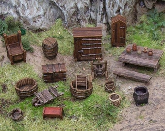 Hagglethorn Hollow Furnishings DnD Miniature Terrain for Dungeons and Dragons, D&D, D and D, Wargaming, Tabletop, Gifts
