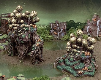 Glaaming Shambling Mound Monster Set, D&D Terrain, Dungeons and Dragons Terrain, D&D, Pathfinder, D&D, Miniature Terrain