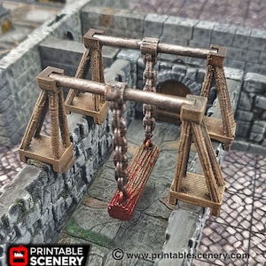 Swinging Trap Log of Doom OpenLock Dungeon Tile DnD Miniature Terrain, Dungeons and Dragons, D&D, Pathfinder, Wargaming