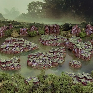 Gloaming Swamp Grotto Floors Set DnD 地形、ダンジョンズ アンド ドラゴンズ 地形、D&D、D and D、Pathfinder、DnD ミニチュア地形