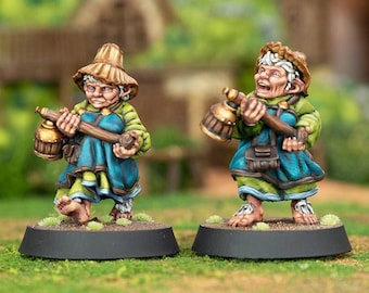 Fennel Cribbits Halfling DnD Juego de terreno en miniatura, Miniatura de resina, Miniatura de mazmorras y dragones, Miniatura D&D TTRPG, D y D, 40k