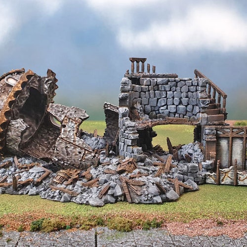Ruine Terrain De Table 28mm - Petit Ruinen A-D - D&D Pathfinder - Allemagne