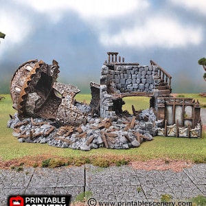 Ruined Observatory DnD Miniature Terrain for Dungeons and Dragons, D&D, Pathfinder, Wargaming, 28mm, 32mm, Table Top