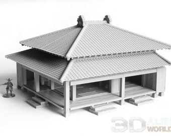 Japan Samurai Residence House DnD Miniature Wargaming Terrain for Dungeons and Dragons, D&D, Pathfinder, Tabletop, 28mm, Gifts