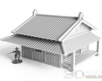 Japan Samurai Guesthouse 2 DnD Miniature Wargaming Terrain for Dungeons and Dragons, D&D, Pathfinder, Tabletop, 28mm, Gifts