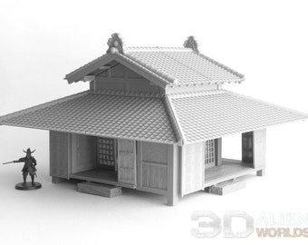 Japan Samurai Guest House B DnD Miniature Wargaming Terrain for Dungeons and Dragons, D&D, Pathfinder, Tabletop, 28mm, Gifts