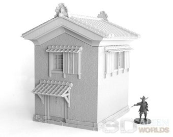 Japan Samurai Storage House 1 DnD Miniature Wargaming Terrain for Dungeons and Dragons, D&D, Pathfinder, Tabletop, 28mm, Gifts