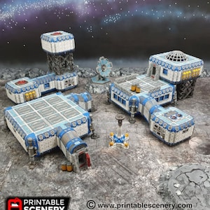 Full Sanctuary Moon Base Space Star Wars Legion Terrain OpenLock Tiles, Sci-Fi, Dungeons and Dragons