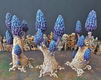 DnD Terrain Mesmerising Morels Mushrooms - Goblin Dwarve Elves and Demons | 28mm 32mm 15mm Miniature Pathfinder D&D Tabletop