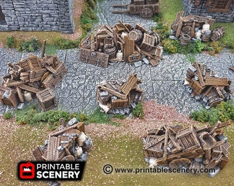 DnD Terrain Clorehaven Barricades - Fantasy Goblin Dwarve Elves and Demons | 28mm 32mm 15mm Miniature   Pathfinder D&D Tabletop