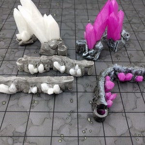 Cavern Crystal Walls Set D&D Miniatur Gelände für Dungeons and Dragons Terrain, D&D, D und D, Wargaming, Pathfinder, Geschenke