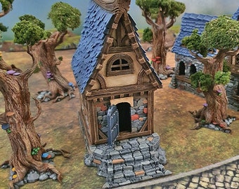 Winterdale Small Cottage DnD Terreno in miniatura per Dungeons and Dragons, D&D, , Pathfinder, da tavolo, 28mm, 32mm, Regalo