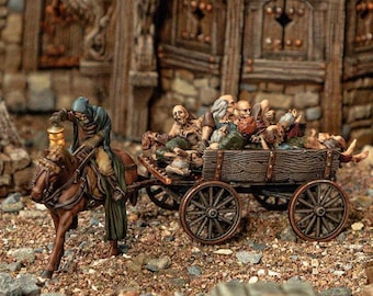 Carro de cadáveres DnD Conjunto de terreno en miniatura, Miniatura de resina, Miniatura de mazmorras y dragones, Miniatura D&D TTRPG, Conquistador, D y D