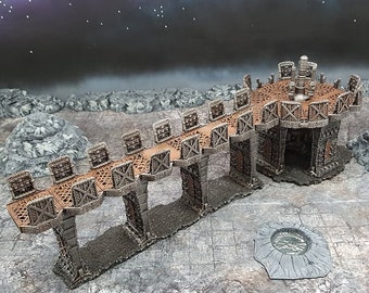 Industrial Sci-Fi Walkway DnD Terrain for Dungeons and Dragons Terrain, D&D, D and D, 40k, Pathfinder, Miniature, Dungeons and Dragons Gifts