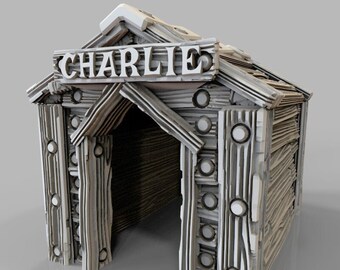 Dog House Set DnD Terrain for Dungeons and Dragons Terrain, D&D, D and D, Pathfinder, Miniature, Dungeons and Dragons Gifts