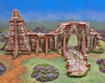 Muros en ruinas del Edén DnD Terreno en miniatura para mazmorras y dragones, D&D, Conquistador, Mesa 28mm, Mundos nuevos y valientes, Edén