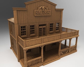 The Wild West Saloon DnD Terrain for Dungeons and Dragons Terrain, D&D, D and D, Miniature, 40k, Pathfinder, DnD Gifts, Dungeon Master