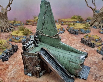 Cargo Plane Entrance for Wasteworld Terrain, Gaslands, DnD, D&D, Dungeons and Dragons, Pathfinder, Star Wars Legion, 28mm 20mm