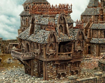 Merchant Guild DnD Miniature Terrain, Dungeons and Dragons Terrain, Cities of Ramshackle and Ruin Series, D&D, D and D, DnD Terrain