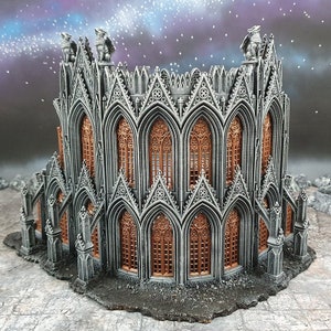 Cathedral Ruined Buttresses Corner Terrain for Dungeons and Dragons, D&D, DnD, Pathfinder, Wargaming, 28mm Table Top Miniature