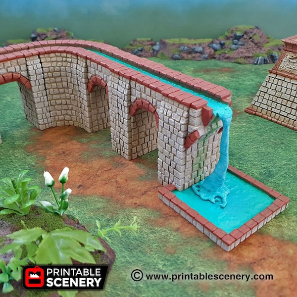 Ancient Aqueduct DnD Miniature Terrain for Dungeons and Dragons, D&D, Pathfinder, Tabletop, 28mm, Brave New Worlds, Eden