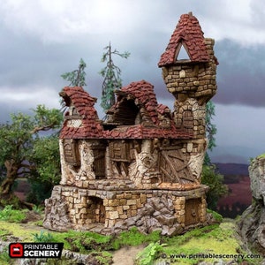 Hagglethorn Hollow Ruined Guildhall DnD Miniature Terrain for Dungeons and Dragons, D&D, D and D, Wargaming, Tabletop, Wargaming, Gifts