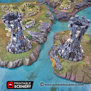 Clorehaven Goblin Grotto Guard Towers DnD Miniature Terrain, Dungeons and Dragons, D&D,  , Pathfinder, Scatter, Wargaming 28mm