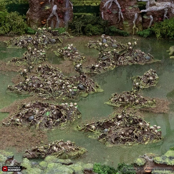 Gloaming Swamp Death Marsh Mounds Set DnD Terrain, Dungeons and Dragons Terrain, D&D, D en D, Pathfinder, DnD Miniatuurterrein