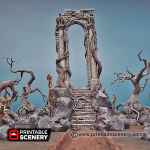 Shadowfey Gate DnD Miniature Terrain for Dungeons and Dragons, D&D, D and D, Tabletop, 28mm, Gifts, Pathfinder