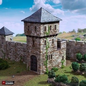 Medieval Kings Gate DnD Terrain for Dungeons and Dragons, D&D, D and D, Miniature, Wargaming, Tabletop, Gifts