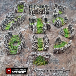 Wyrm Tunnels DnD Miniature Terrain, Dungeons and Dragons, D&D,  , Pathfinder, Scatter, Wargaming, Tabletop, 28mm, 32mm