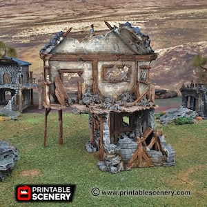 Winterdale Ruined Townhouse DnD Miniature Terrain for Dungeons and Dragons, D&D, Pathfinder, Wargaming, 28mm, Table Top