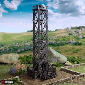 Quarry Elevator DnD Terrain for Dungeons and Dragons Terrain, D&D, D and D, Pathfinder, Miniature, Wargaming, Tabletop, Gifts