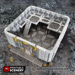 Mech Engineering Bay Expansion for Star Wars Legion Terrain OpenLock Tiles, Gaslands, Sci-Fi, DnD, D&D, Dungeons and Dragons
