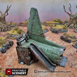 Cargo Plane Entrance for Wasteworld Terrain, Gaslands, DnD, D&D, Dungeons and Dragons, Pathfinder, Star Wars Legion, 28mm 20mm