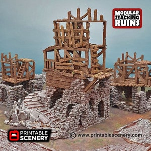 Shadowfey Ruined Rickety Lodgings DnD Miniature Terrain for Dungeons and Dragons, D&D, D and D, Tabletop, 28mm, Gifts
