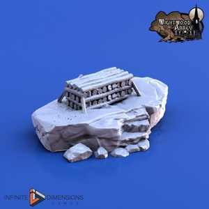 DnD Miniature Terrain Funeral Pyre, D&D, Dungeons and Dragons, Pathfinder , 28mm, 32mm, 15mm