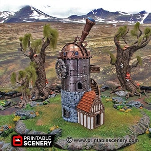 Observatory DnD Miniature Terrain for Dungeons and Dragons, D&D, Pathfinder, Tabletop, 28mm, Gift, Wargaming