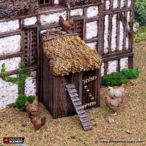 Farm Chicken Hut DnD Terrain for Dungeons and Dragons, D&D, D and D,  40k, Miniature, Wargaming, Tabletop, Gifts