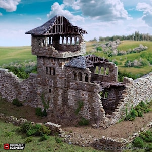 Ruined Kings Quarters Set DnD Terrain for Dungeons and Dragons Terrain, D&D, D and D, Pathfinder, Miniature, Wargaming, Gifts
