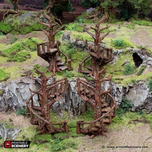 Hagglethorn Hollow Stair Walkways DnD Miniature Terrain for Dungeons and Dragons, D&D, D and D, Wargaming, Tabletop, Gifts
