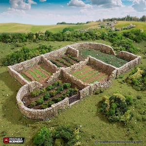 Country High Walls DnD Terrain for Dungeons and Dragons, D&D, D and D, Miniature, Wargaming, Tabletop, Dungeon Master, Gifts