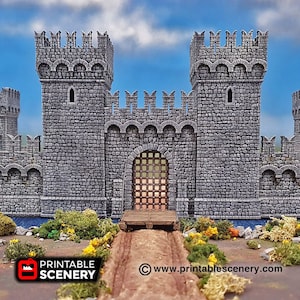 Winterdale Port Gatehouse DnD Miniature Terrain for Dungeons and Dragons, D&D, D and D,  , Tabletop, 28mm, Gifts, Pathfinder